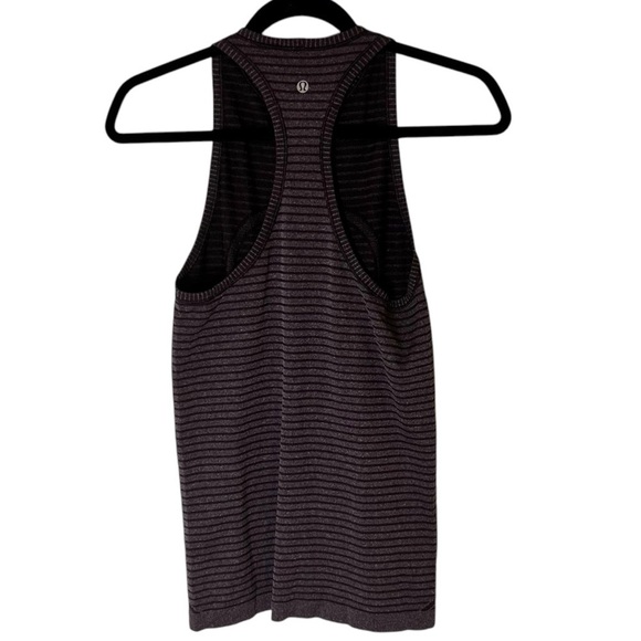 Lululemon Run: Swiftly Tech Tank- High Neck Striped Athletic Tank- Size 4 - Picture 7 of 10